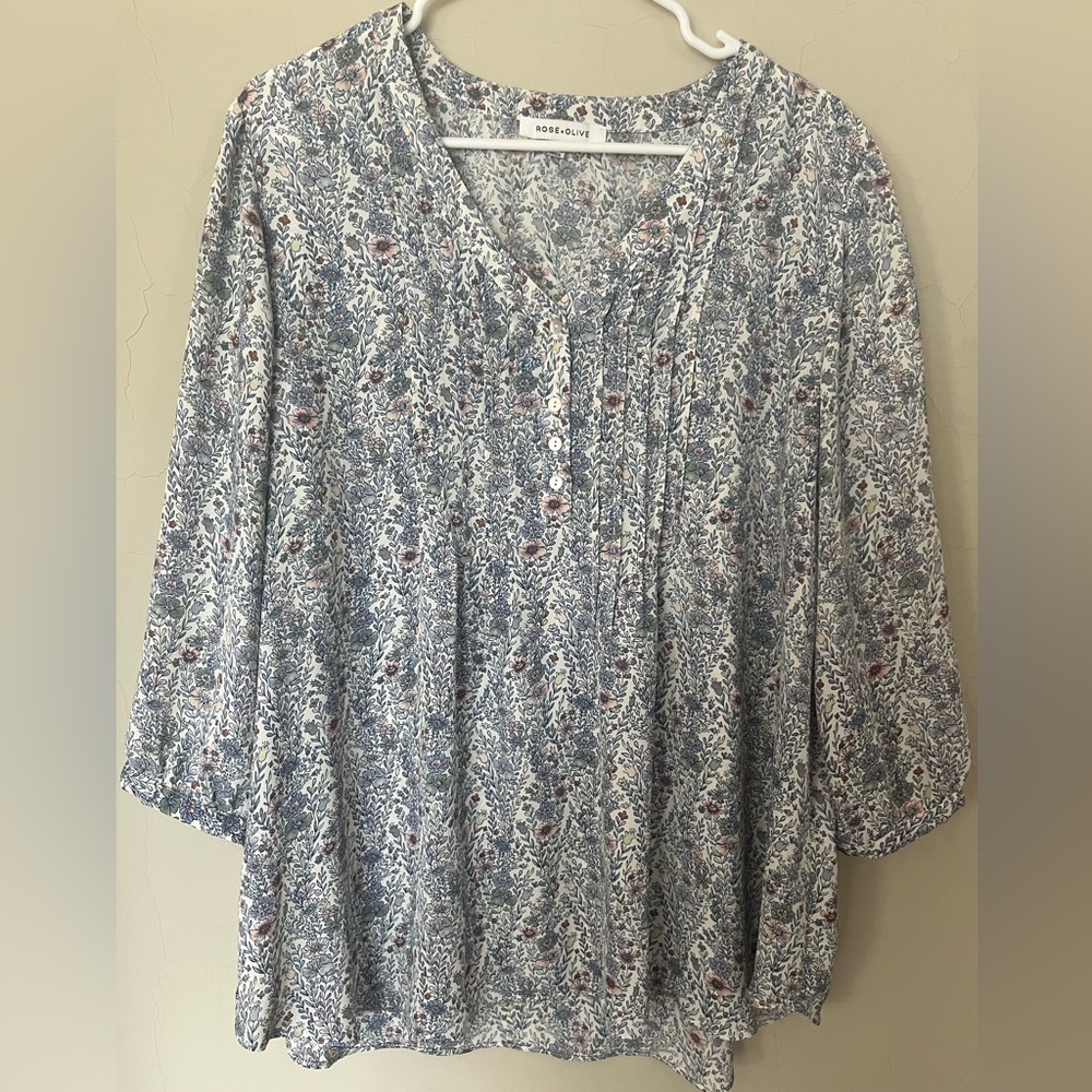 Rose and Olive EUC Flowered Blouse